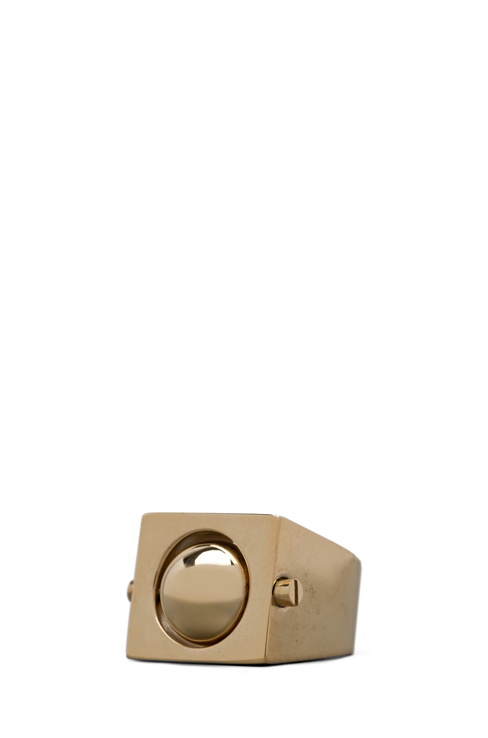 Image 1 of A.L.C. Ball Cocktail Ring in Brass