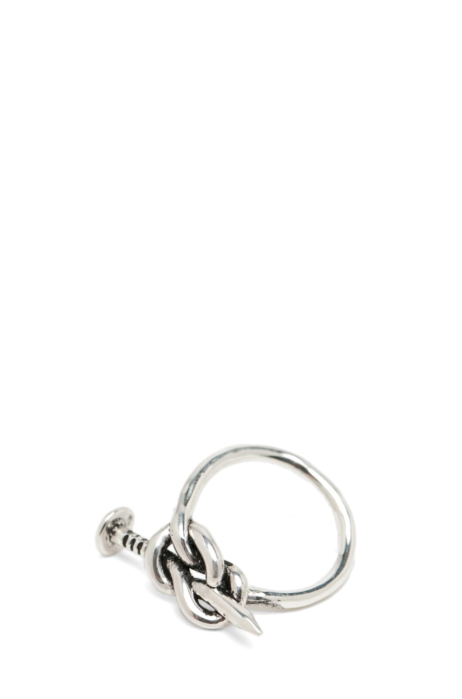 Image 1 of A.L.C. Knotted Nail Ring in Silver