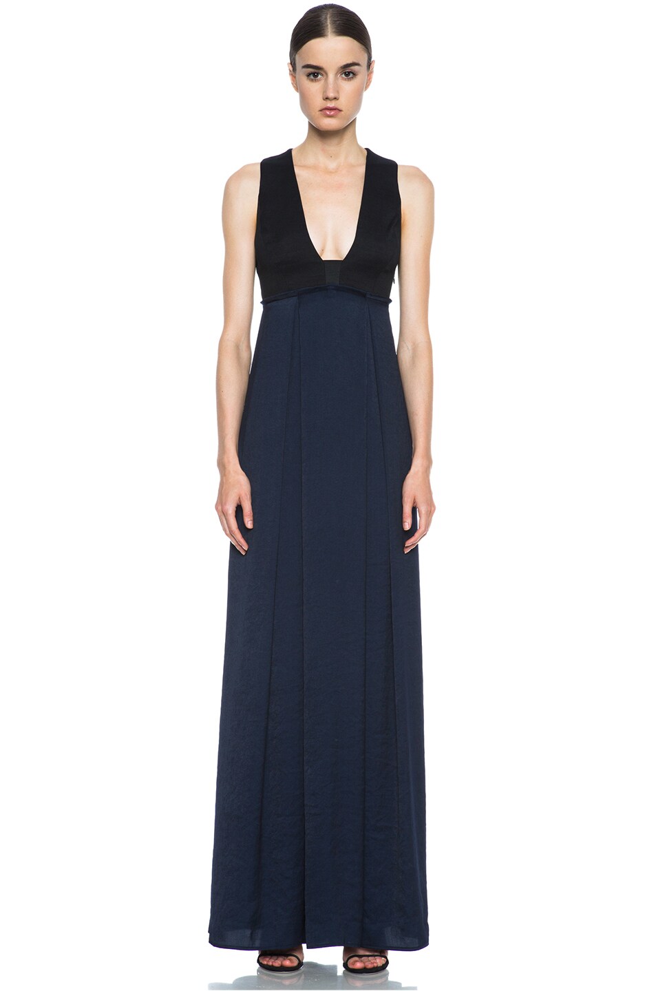 Image 1 of A.L.C. Kelly Poly Vicscose-Blend Dress in Navy