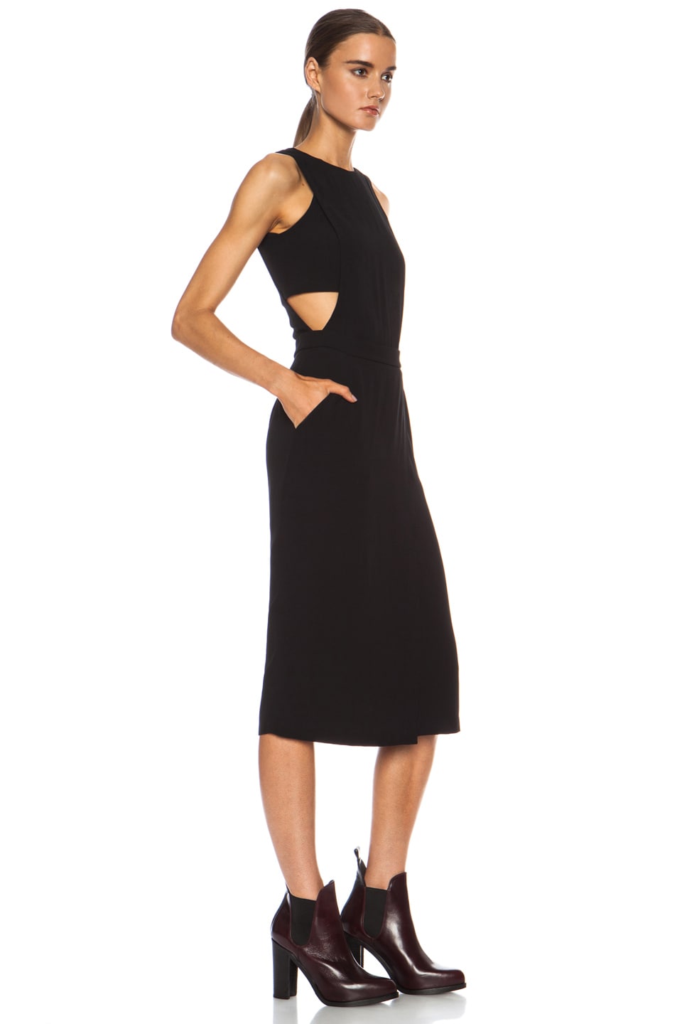 A.L.C. Monty Viscose-Blend Dress in Black | FWRD