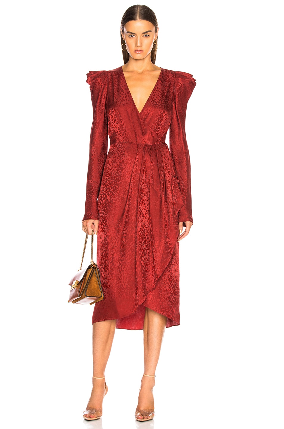 Image 1 of A.L.C. Carolina Dress in Crimson