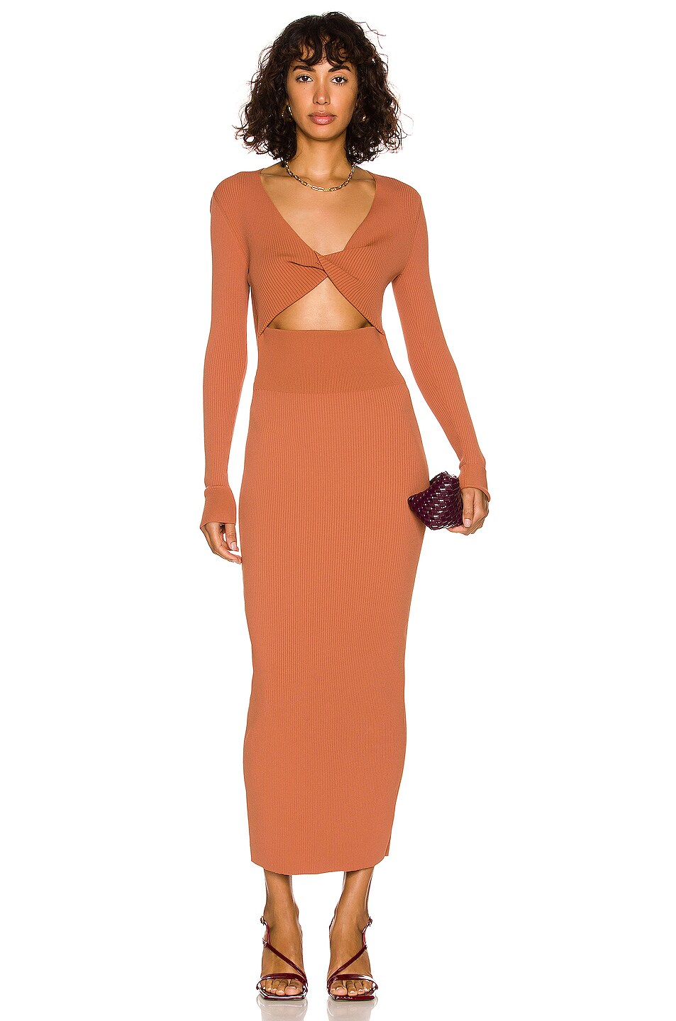 Image 1 of A.L.C. Madison Dress in Terracotta