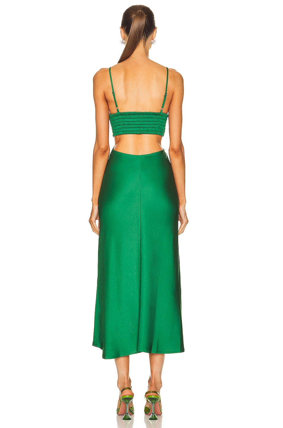 A L C Blakely Dress In Kelly Green Fwrd