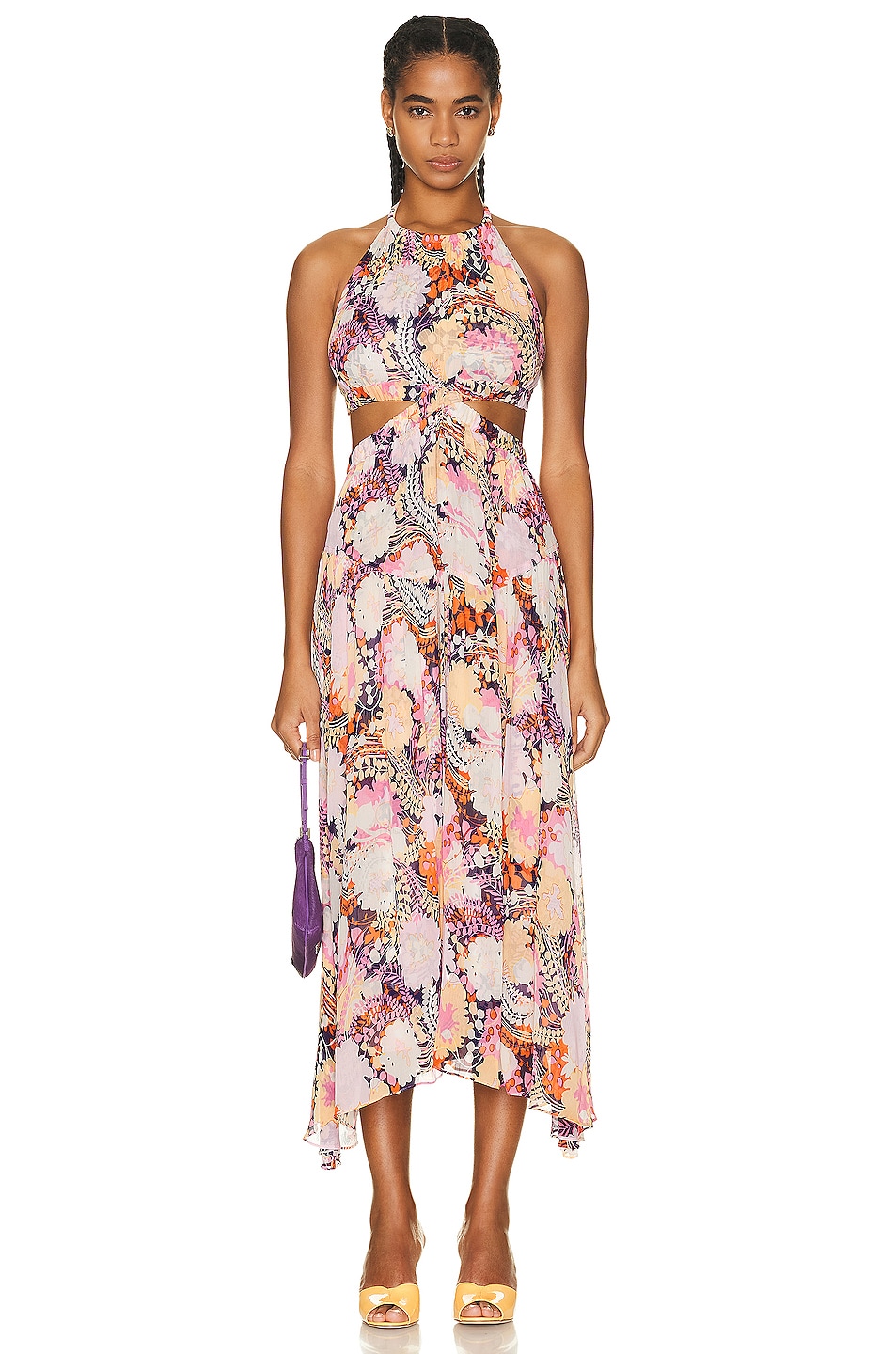 A.L.C. Waverly Dress in Midnight & Rose Multi | FWRD