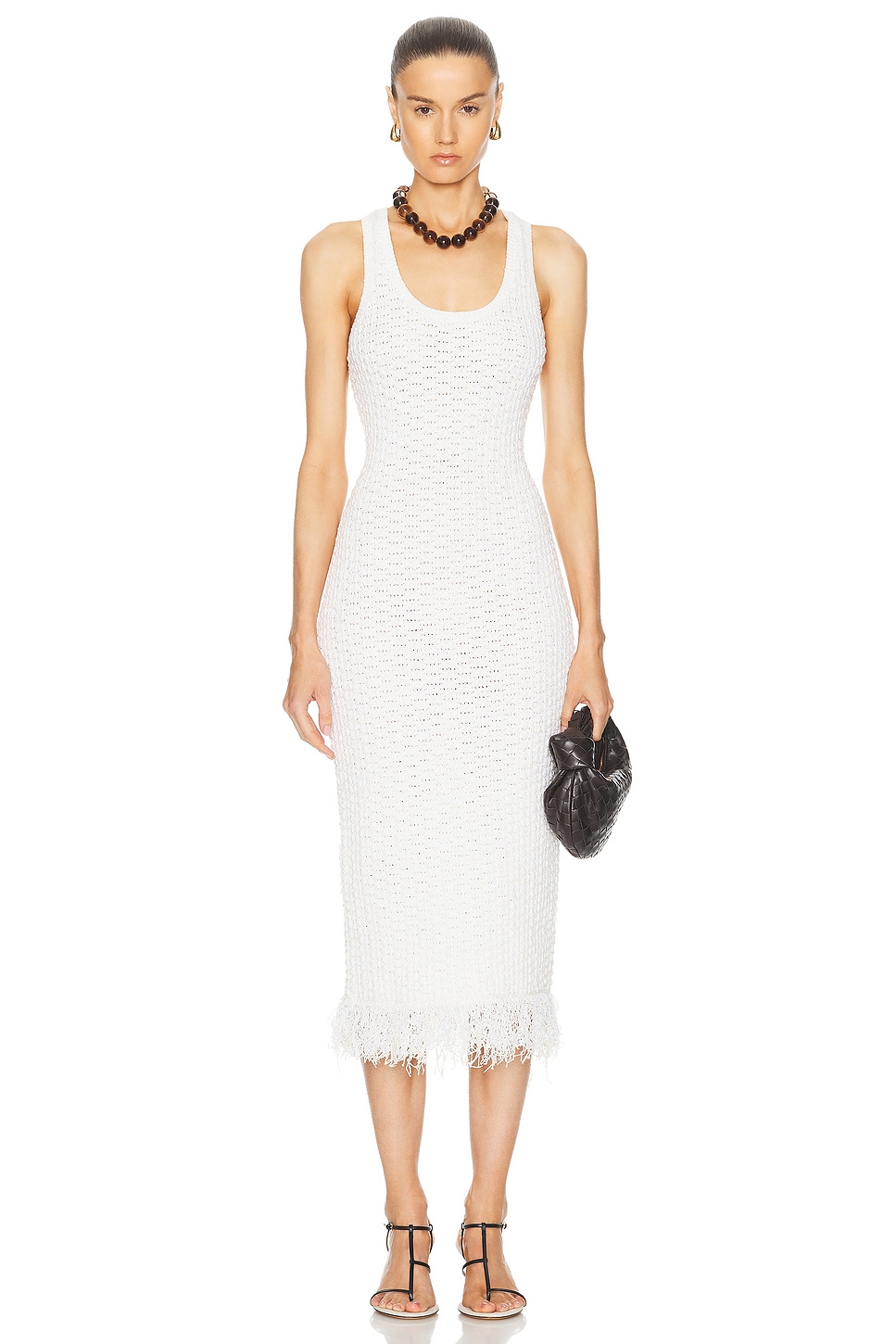 Image 1 of A.L.C. Clementine Dress in Natural & White Marl