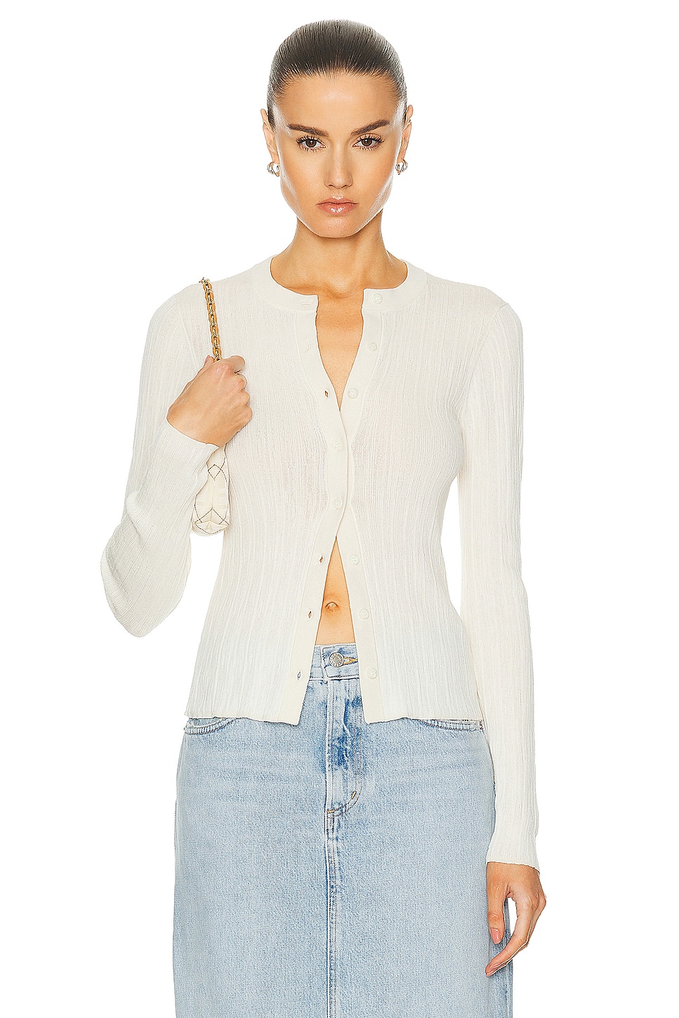 Image 1 of A.L.C. Fisher Cardigan in White
