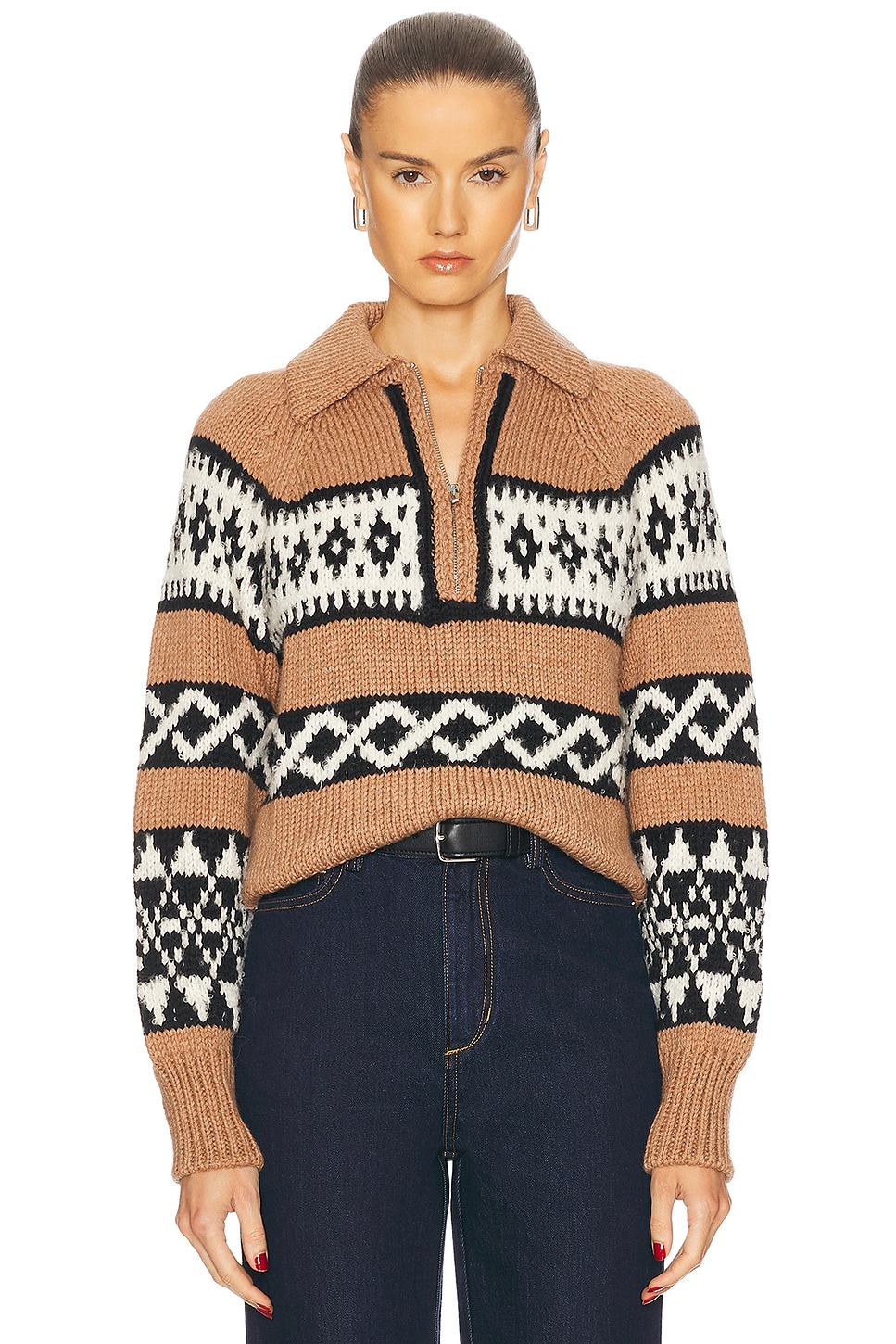 Image 1 of A.L.C. Carter Sweater in Camel Multi