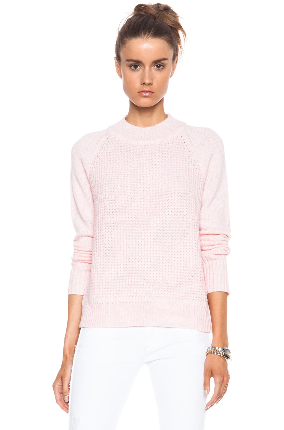 Image 1 of A.L.C. Jackson Wool-Blend Sweater in Rose Pink