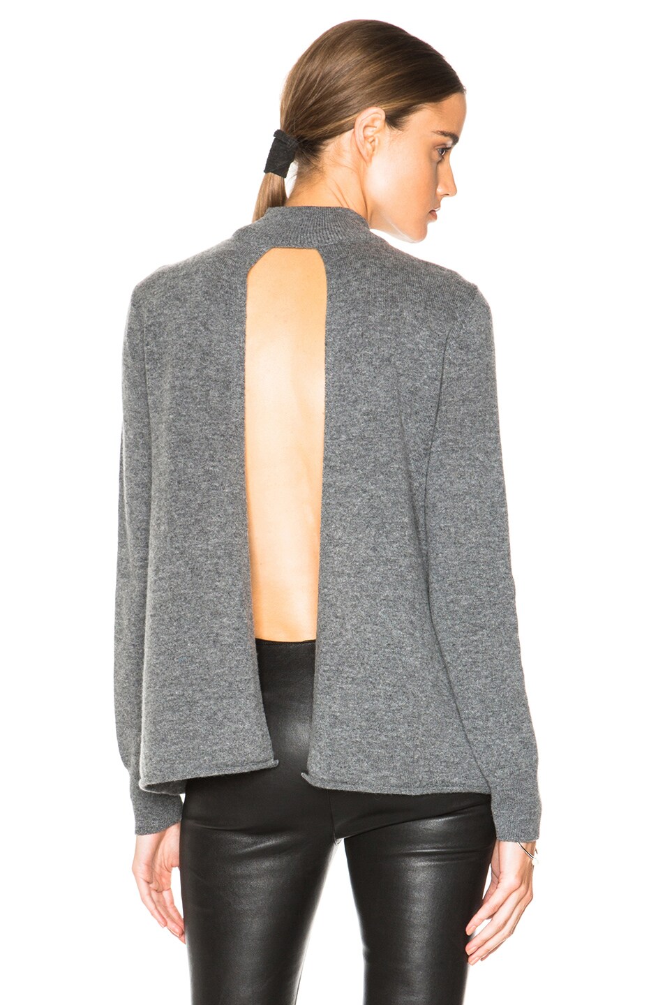 Image 1 of A.L.C. Sidney Cashmere Sweater in Heather Grey