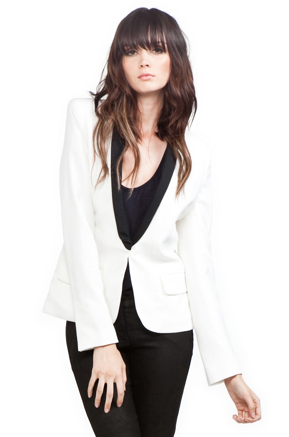 Image 1 of A.L.C. Ruby Mohair Wool Jacket in White
