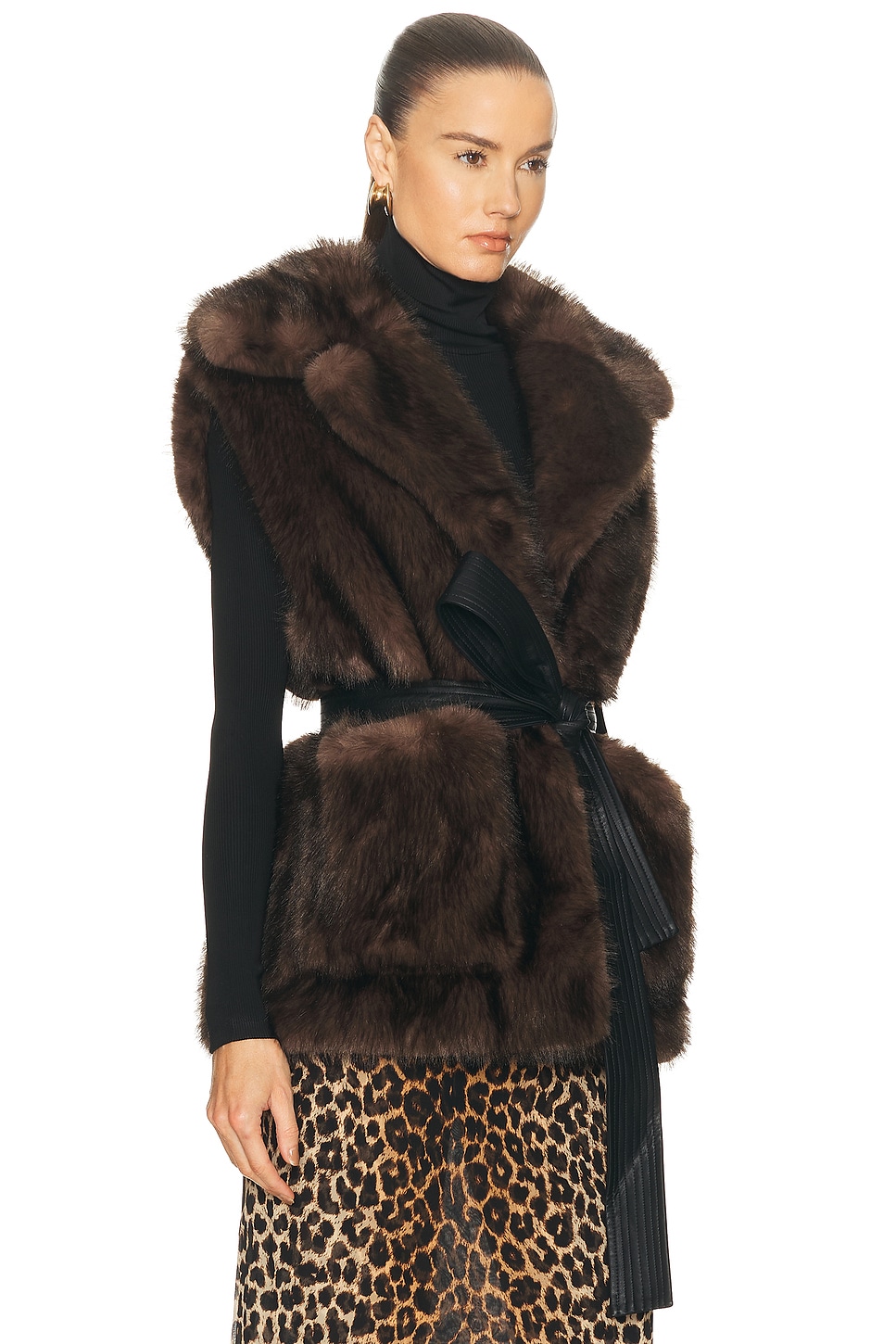 A.l.c Devon Vest In Brown