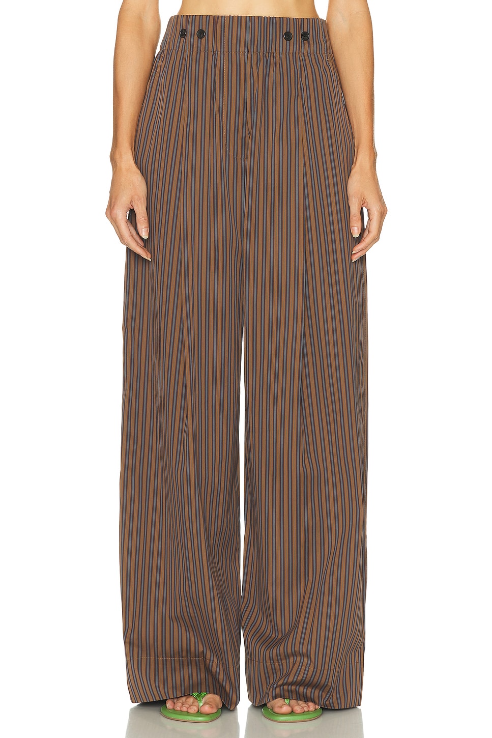 A.l.c Emmett Pinstripe Wide-leg Pants In Multi
