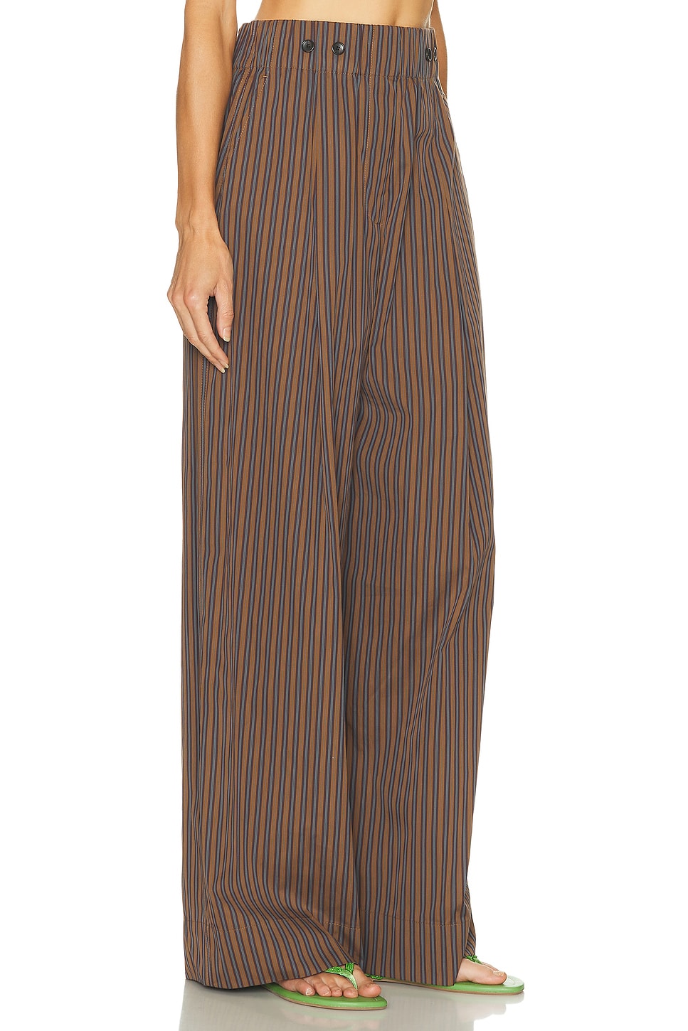 A.l.c Emmett Pinstripe Wide-leg Pants In Multi
