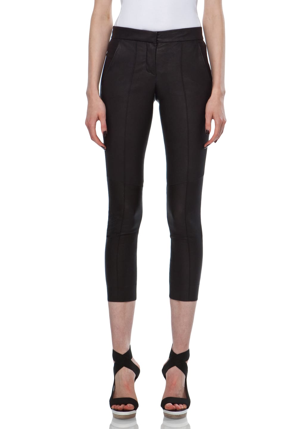 Image 1 of A.L.C. Brice Leather Pant in Black
