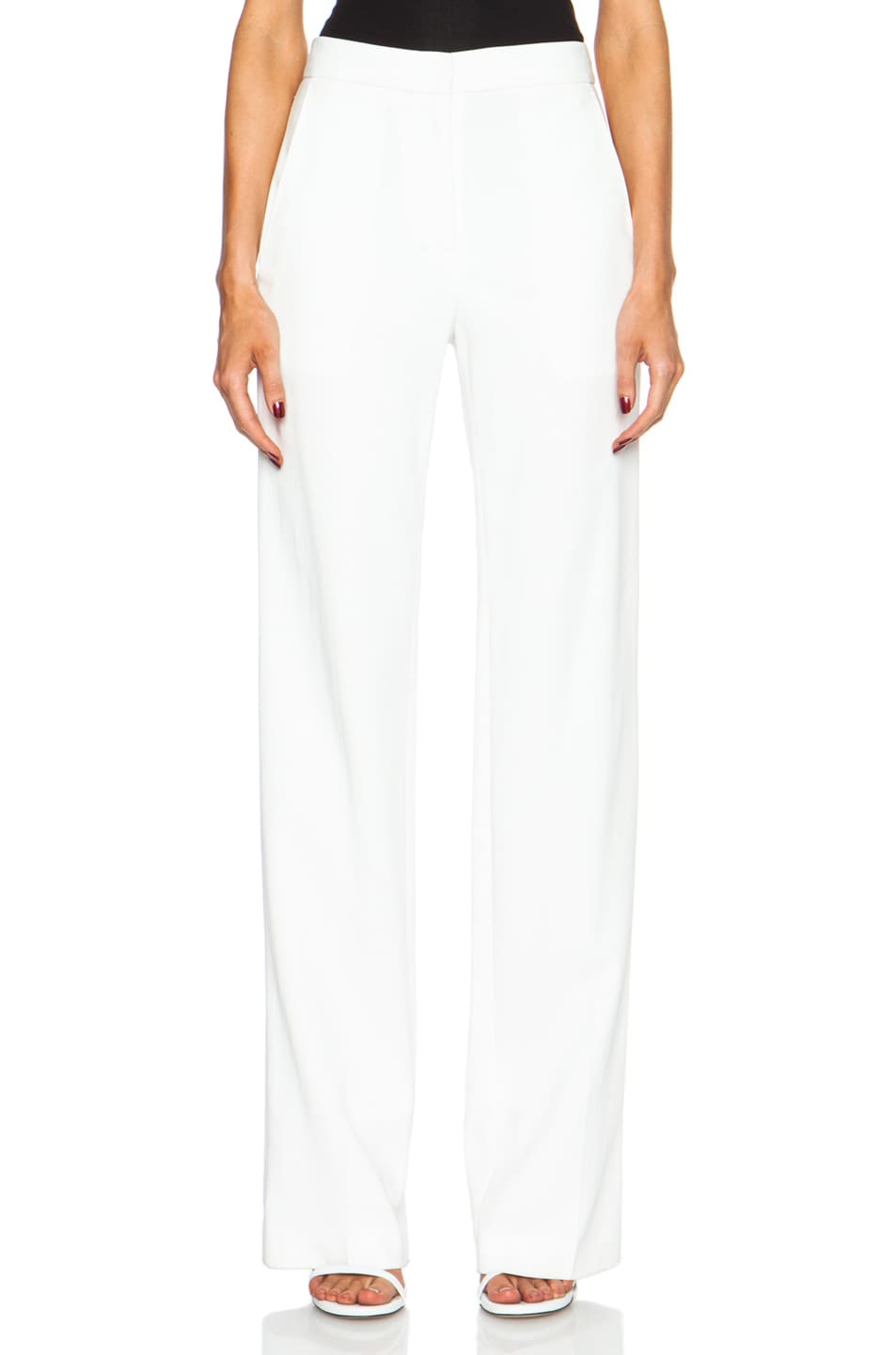 Image 1 of A.L.C. Oliver Viscose-Blend Pant in White