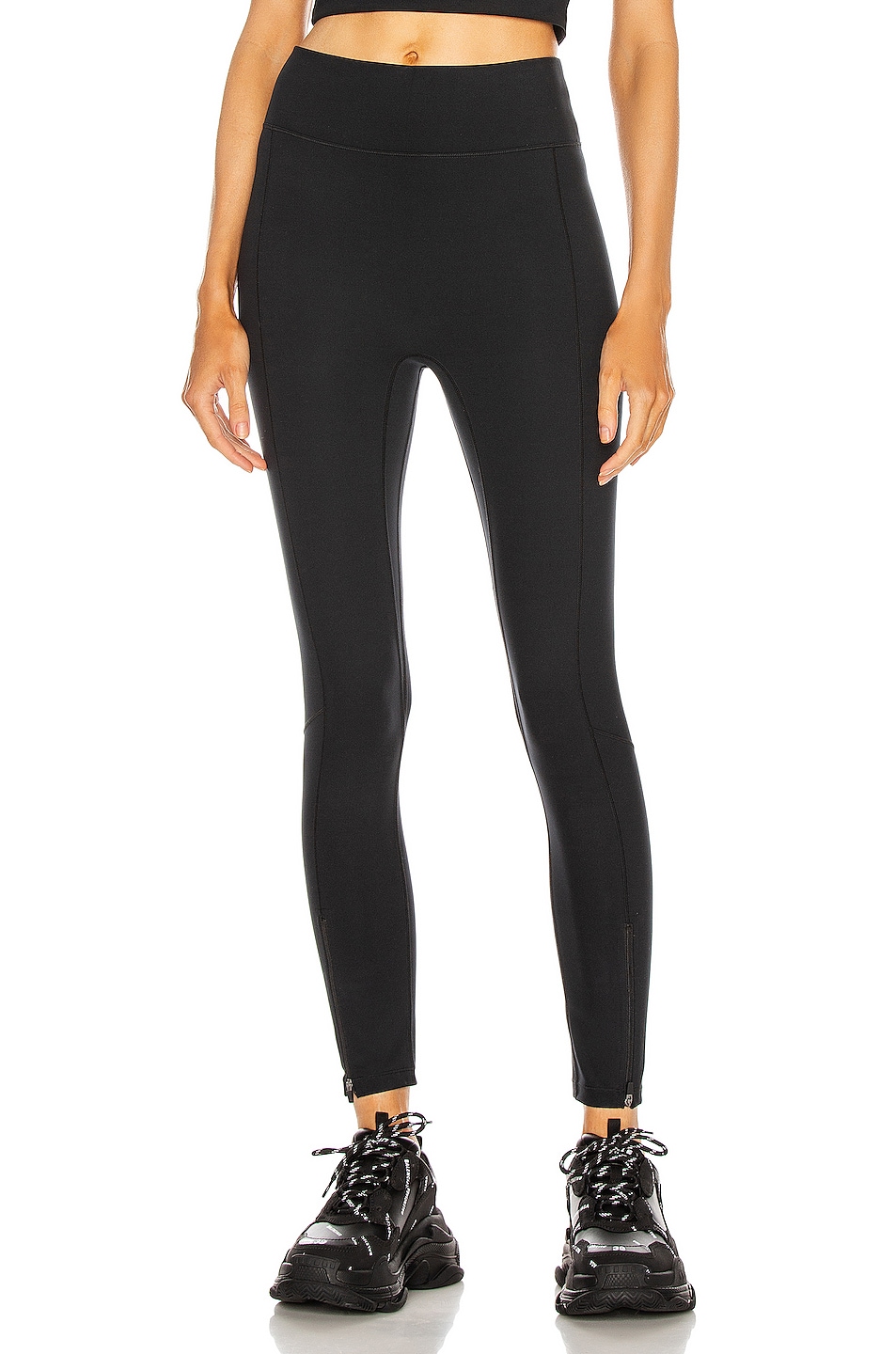 Image 1 of A.L.C. x Bandier High Waisted Legging With Front Zip in Black