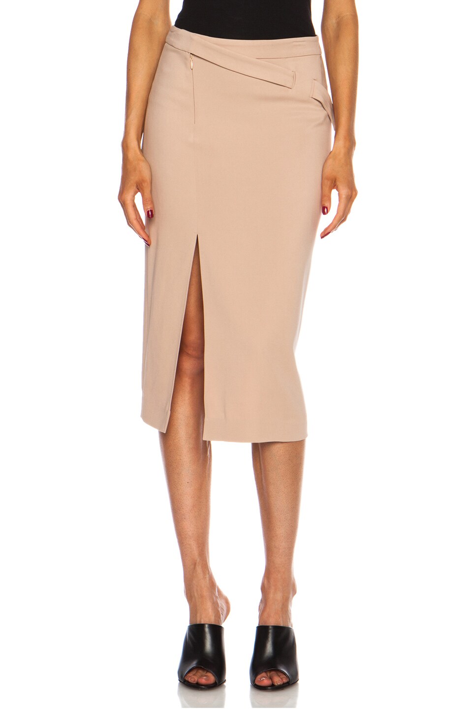 Image 1 of A.L.C. Paloma Viscose-Blend Skirt in Bisque