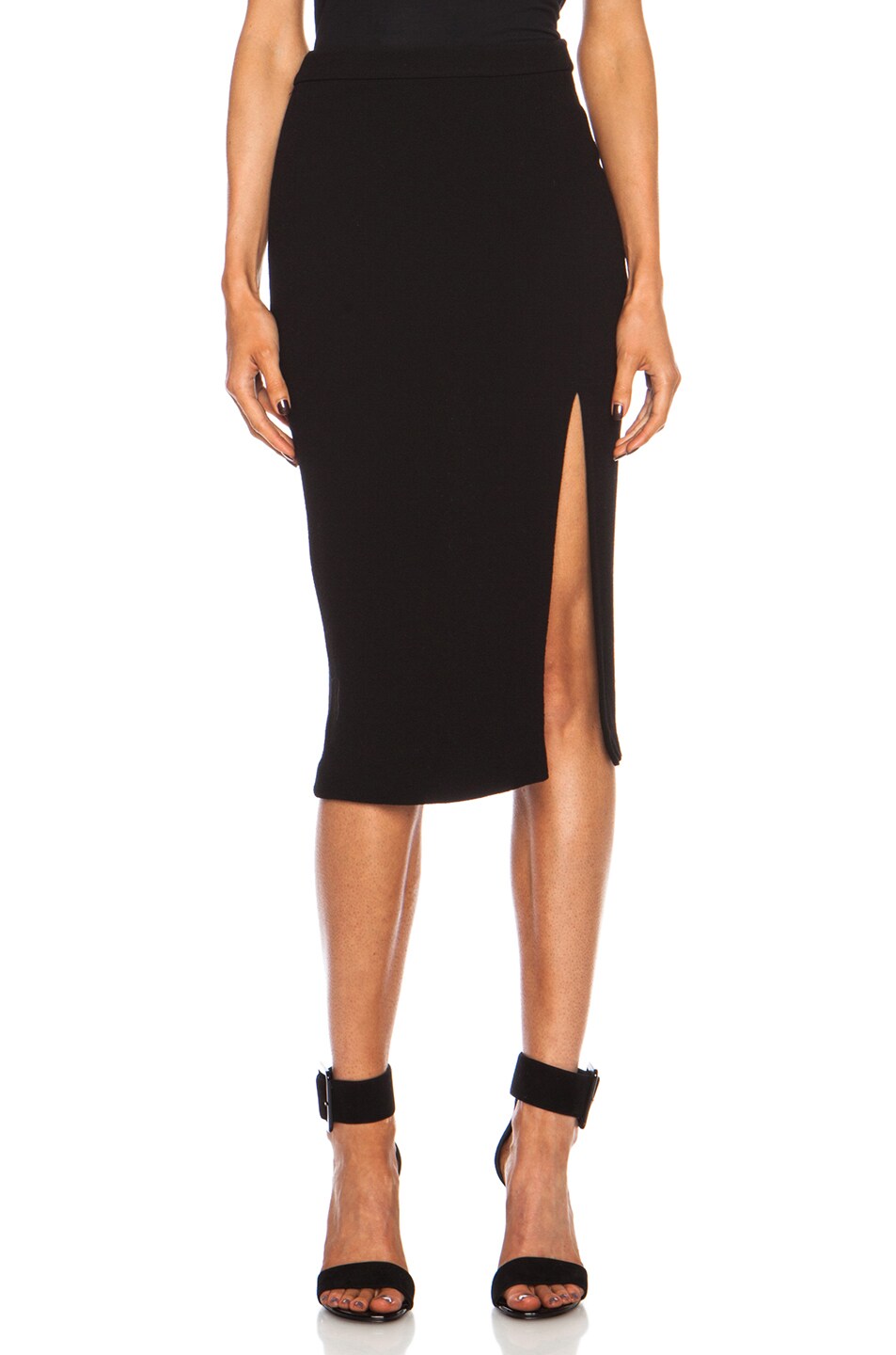 Image 1 of A.L.C. Tonne Viscose-Blend Skirt in Black