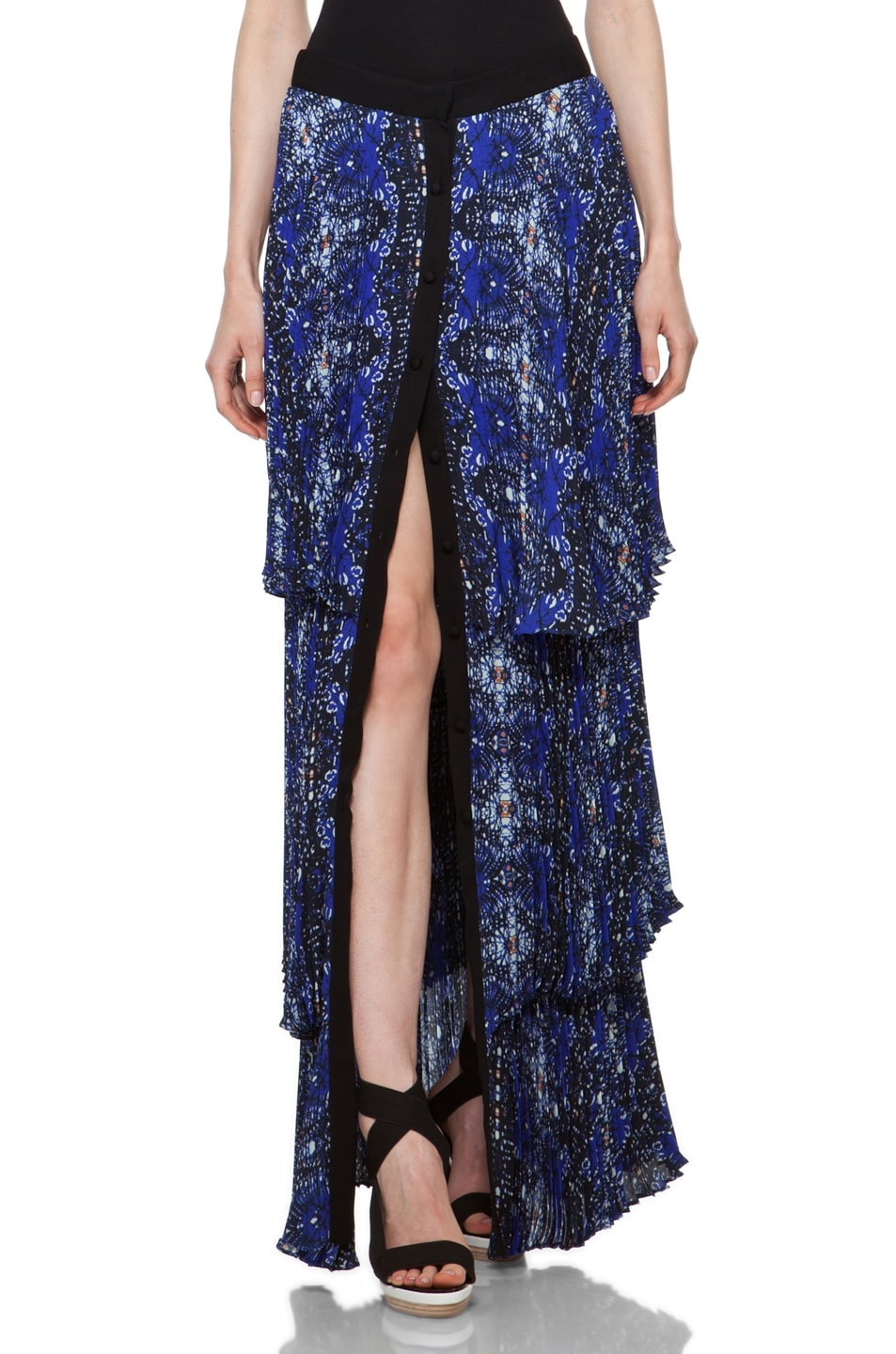 Image 1 of A.L.C. Eden Skirt in Electric Blue Batik