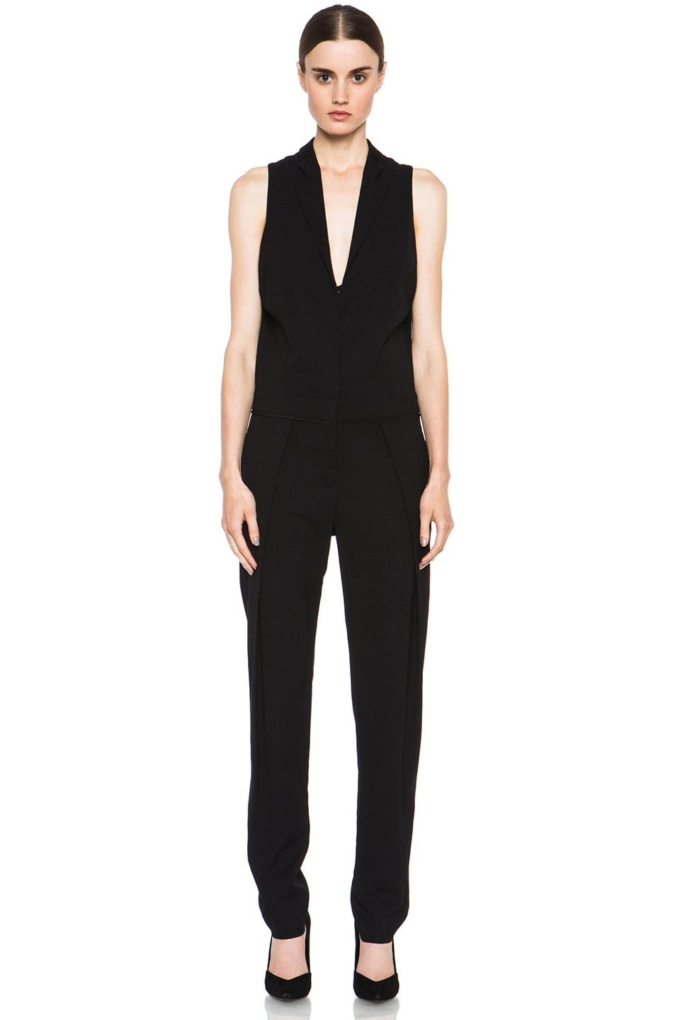 Image 1 of A.L.C. King Heavy Crepe Jumpsuit in Black