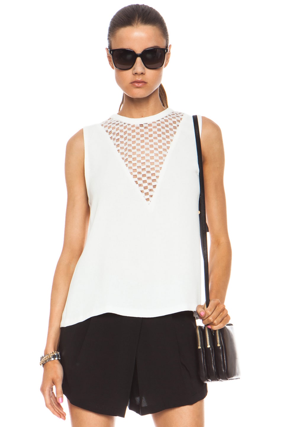 Image 1 of A.L.C. Harlow Viscose Top in White