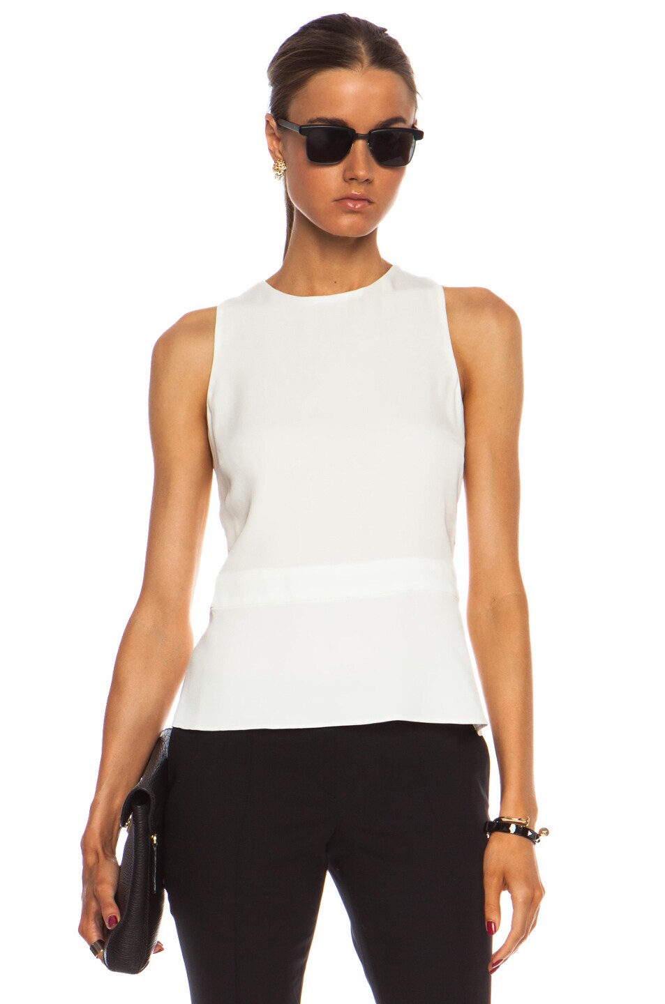Image 1 of A.L.C. Payton Viscose-Blend Top in White