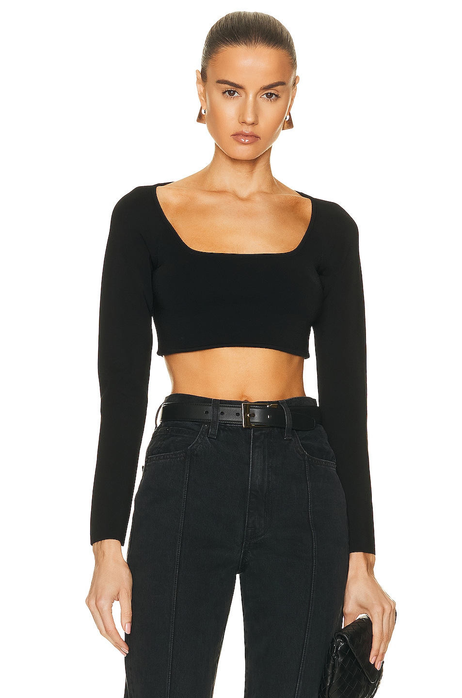 Image 1 of A.L.C. Belle Cropped Top in Black