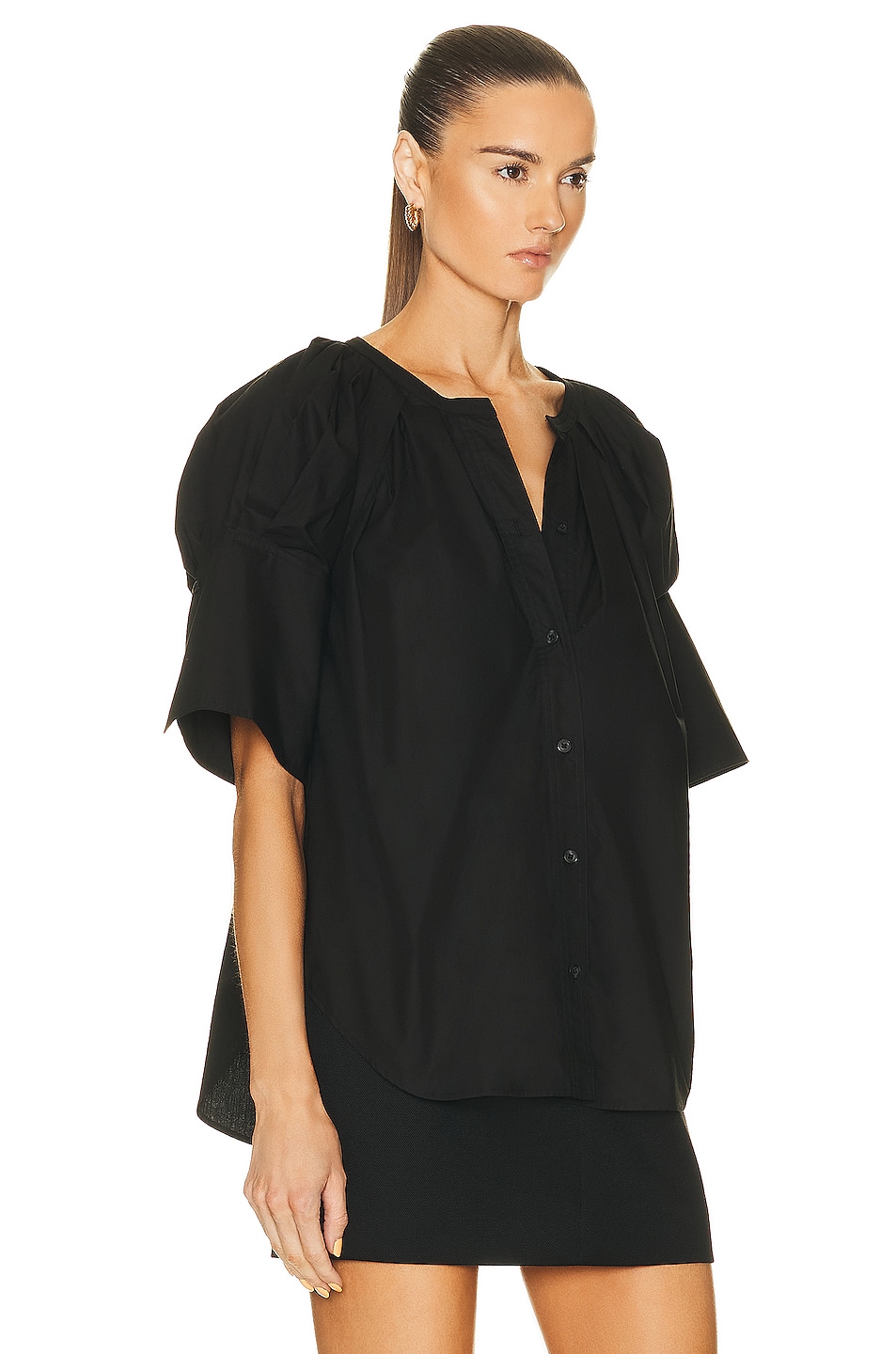 A.L.C Womens White Smocked Pleated Sweetheart Long Sleeve Off Shoulder Top main image 0