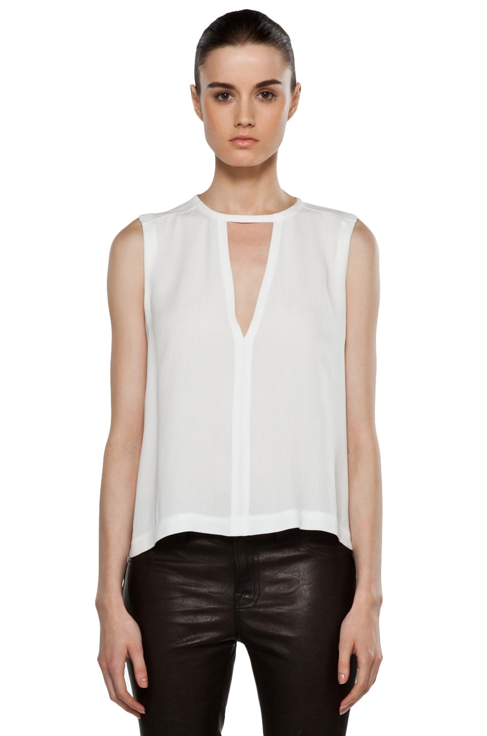 Image 1 of A.L.C. Silvie Top in White