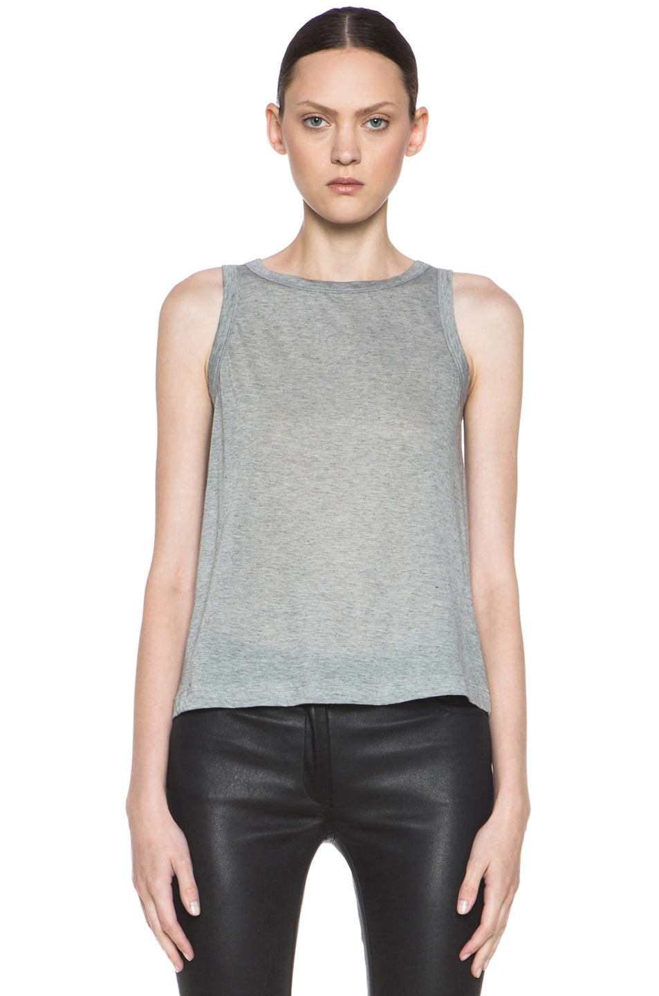 Image 1 of A.L.C. Muscle Jersey Tee in Heather Grey