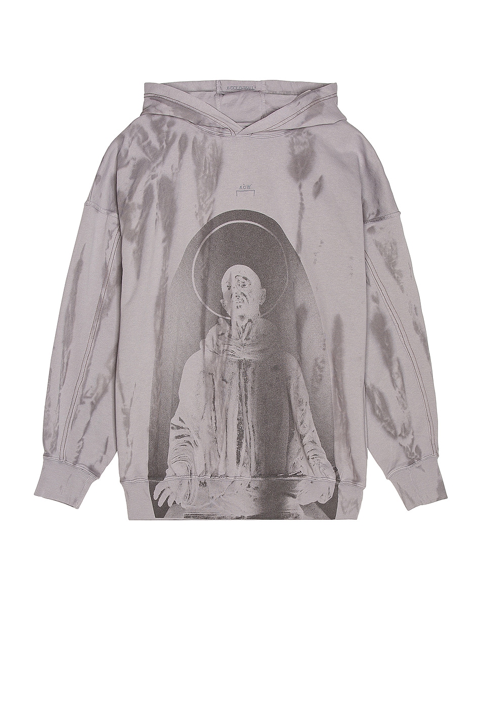 Image 1 of A-COLD-WALL* Overdyed Print Hoodie in Mortar Grey