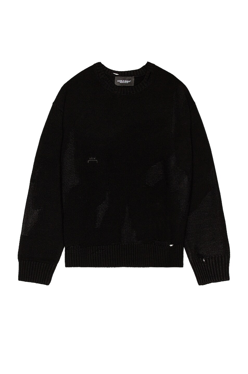 Image 1 of A-COLD-WALL* Oversized Destroyed Knitted Jumper in Black