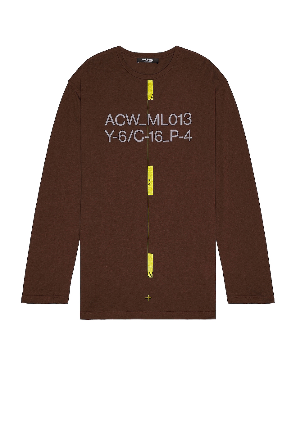 Image 1 of A-COLD-WALL* System Lounge Longsleeve T-Shirt in Dark Brown