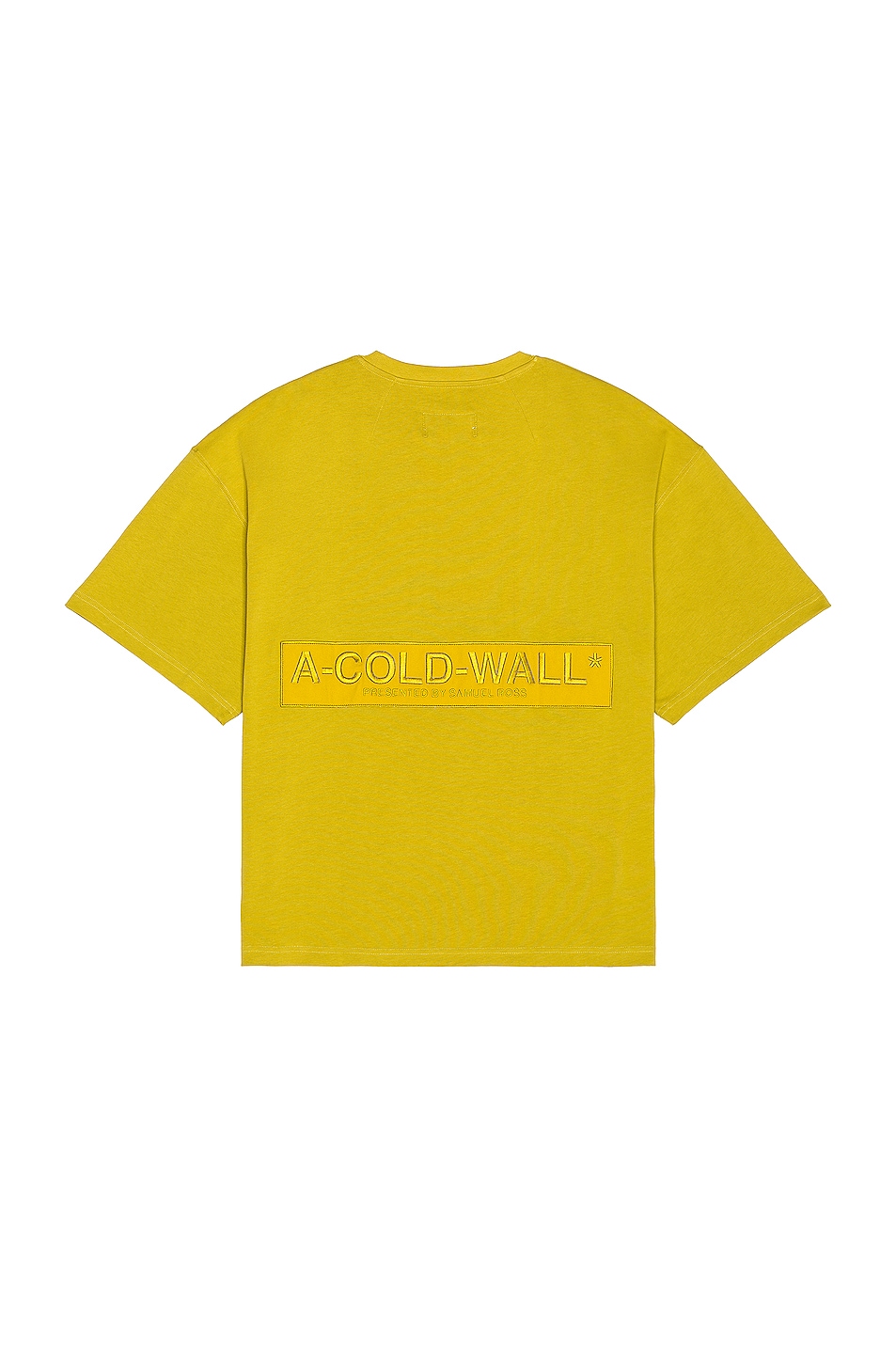 Image 1 of A-COLD-WALL* Logo Embroidery Short Sleeve Tee in Chartreuse