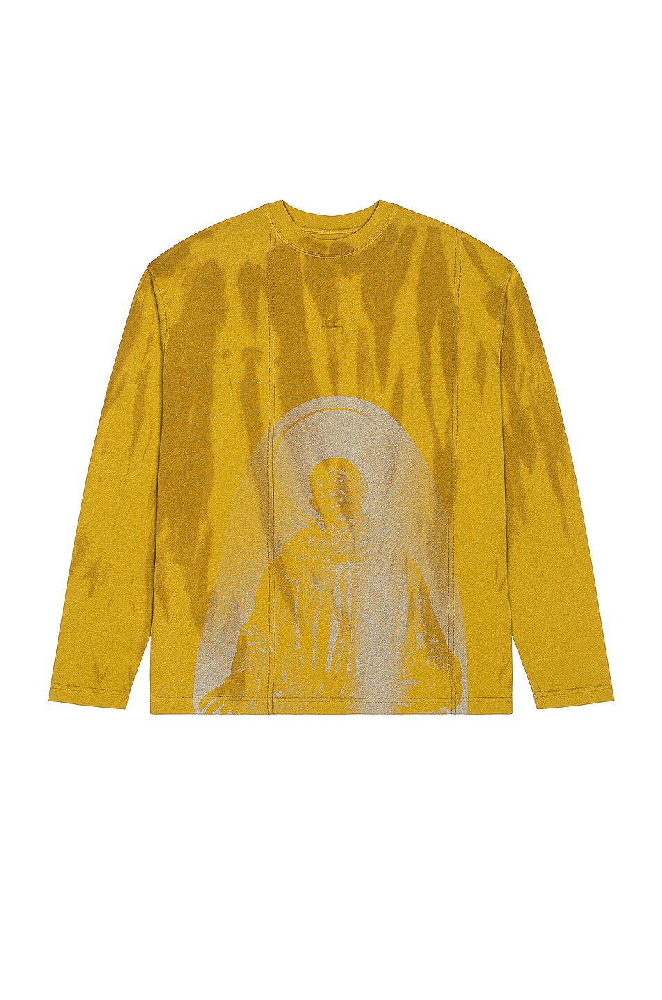 Image 1 of A-COLD-WALL* Overdyed Print Long Sleeve Tee in Chartreuse