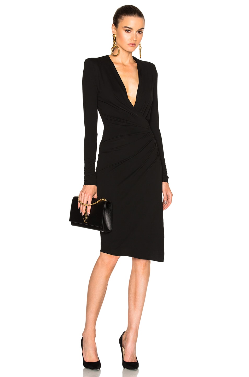Image 1 of Alexandre Vauthier Stretch Jersey Dress in Black