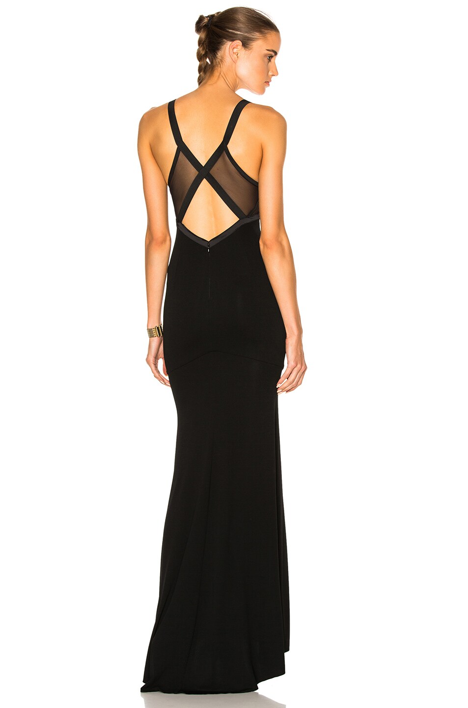 Image 1 of Alexandre Vauthier Stretch Jersey Gown in Black