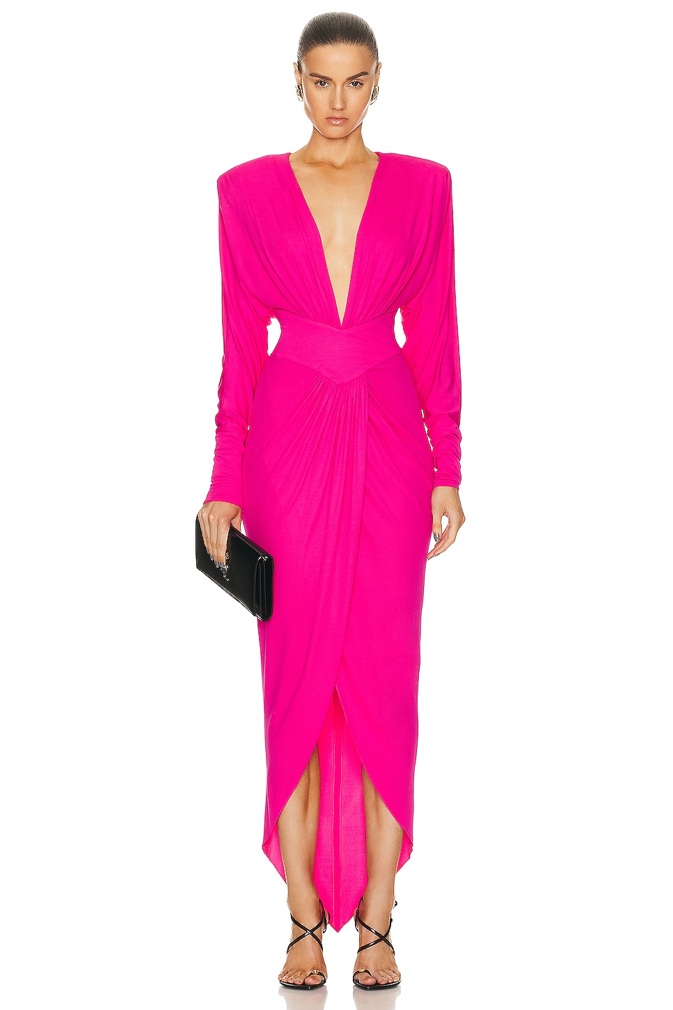 Image 1 of Alexandre Vauthier Maxi Dress in Neon Pink