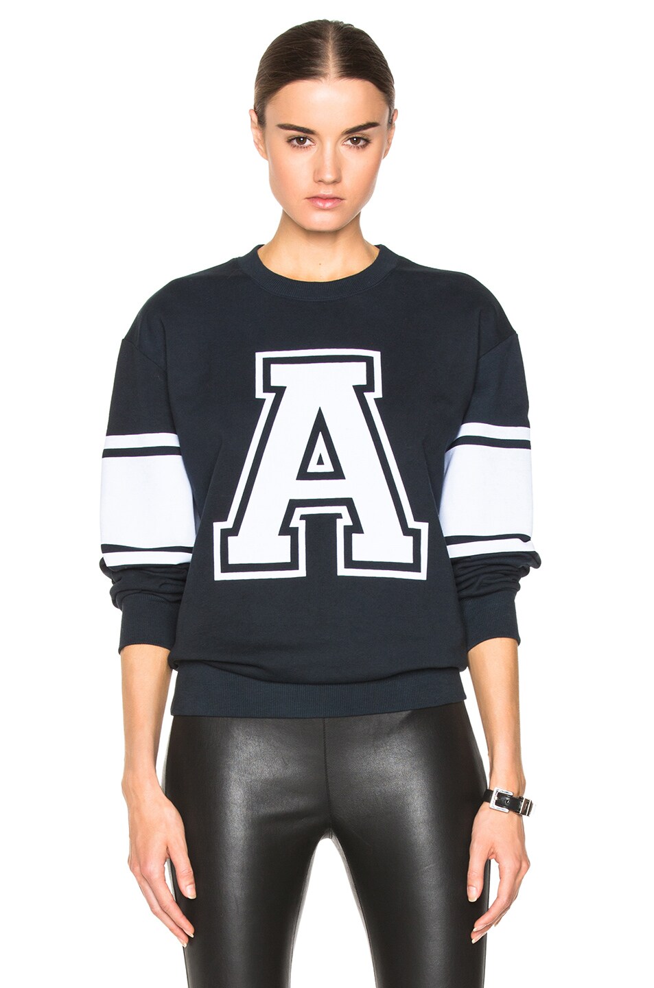 Image 1 of Alexandre Vauthier 'A' Sweatshirt in Navy & White