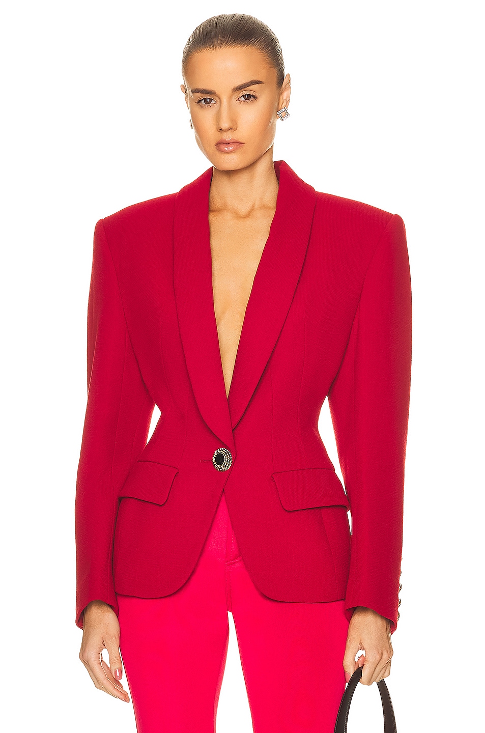 Image 1 of Alexandre Vauthier Couture Edit Oversize Jacket in Red