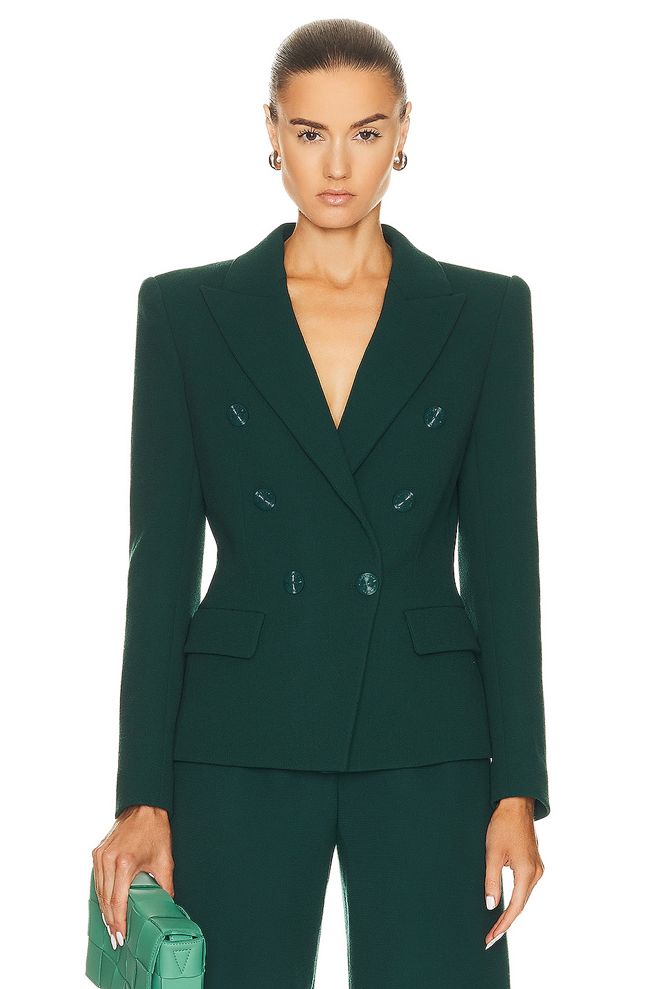 Image 1 of Alexandre Vauthier Wool Jacket in Cypress Green