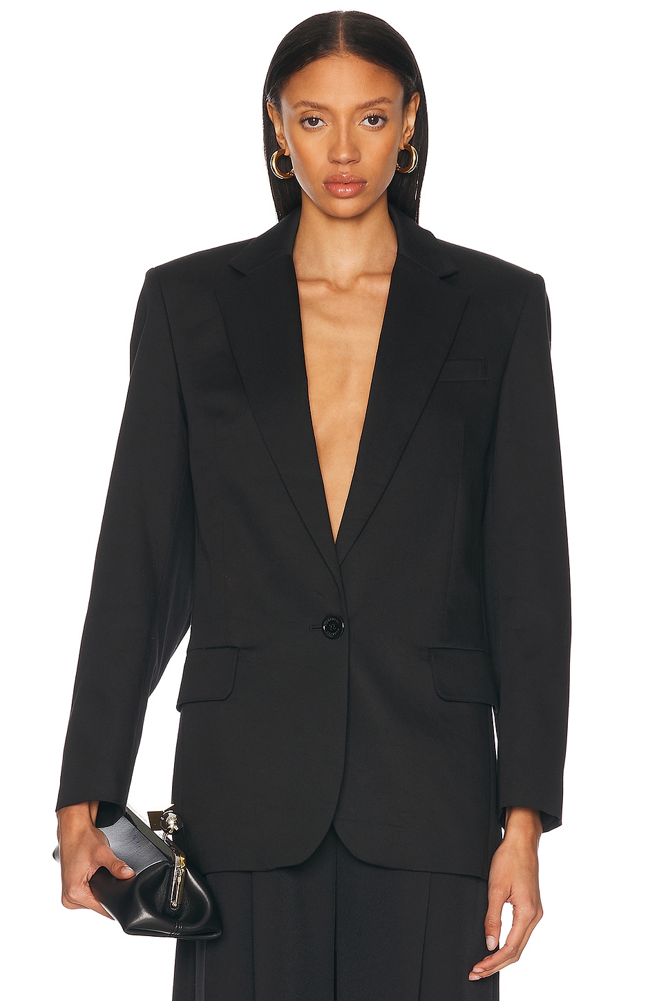 ALEXANDRE VAUTHIER SATIN TAILORING BLAZER