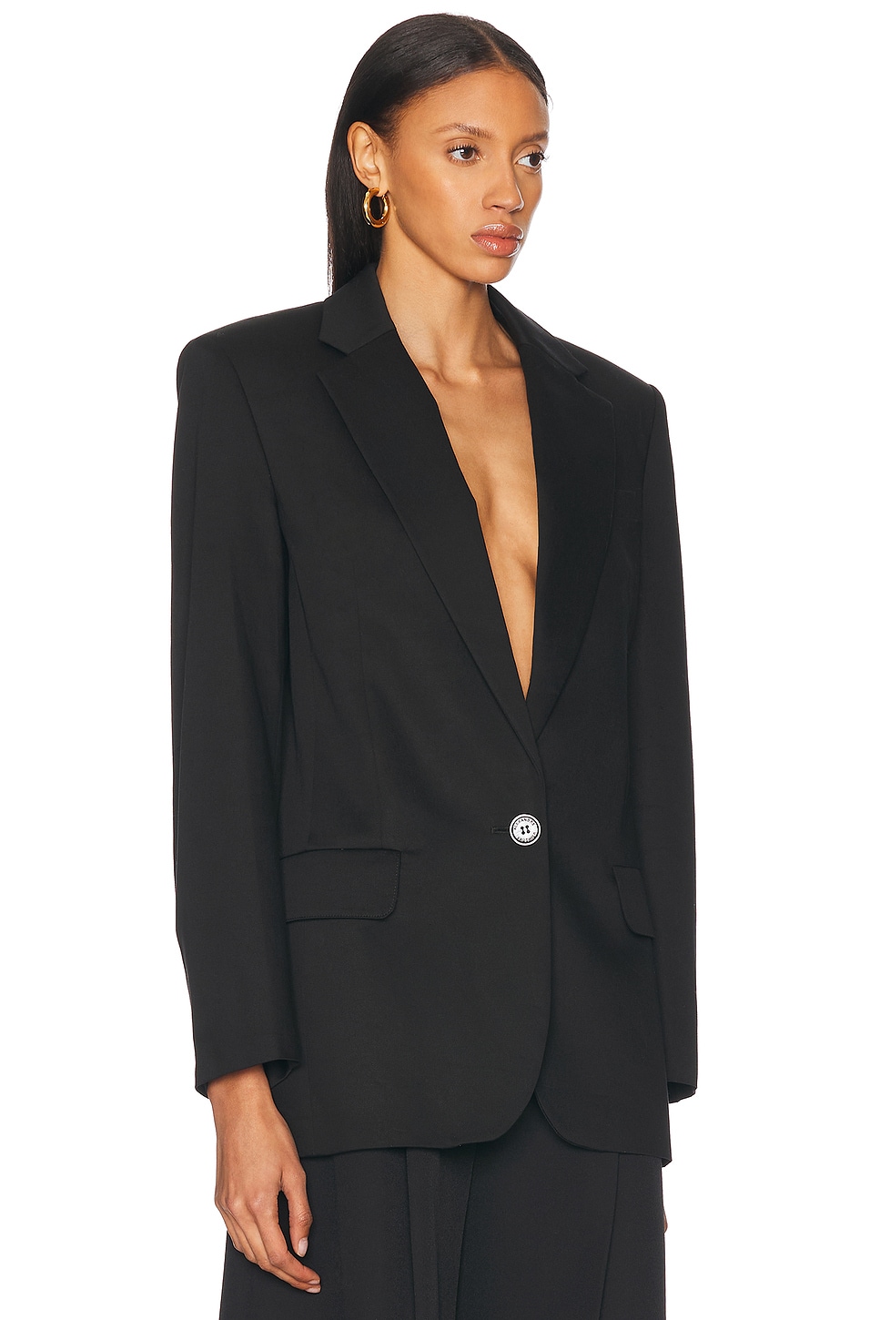 ALEXANDRE VAUTHIER SATIN TAILORING BLAZER