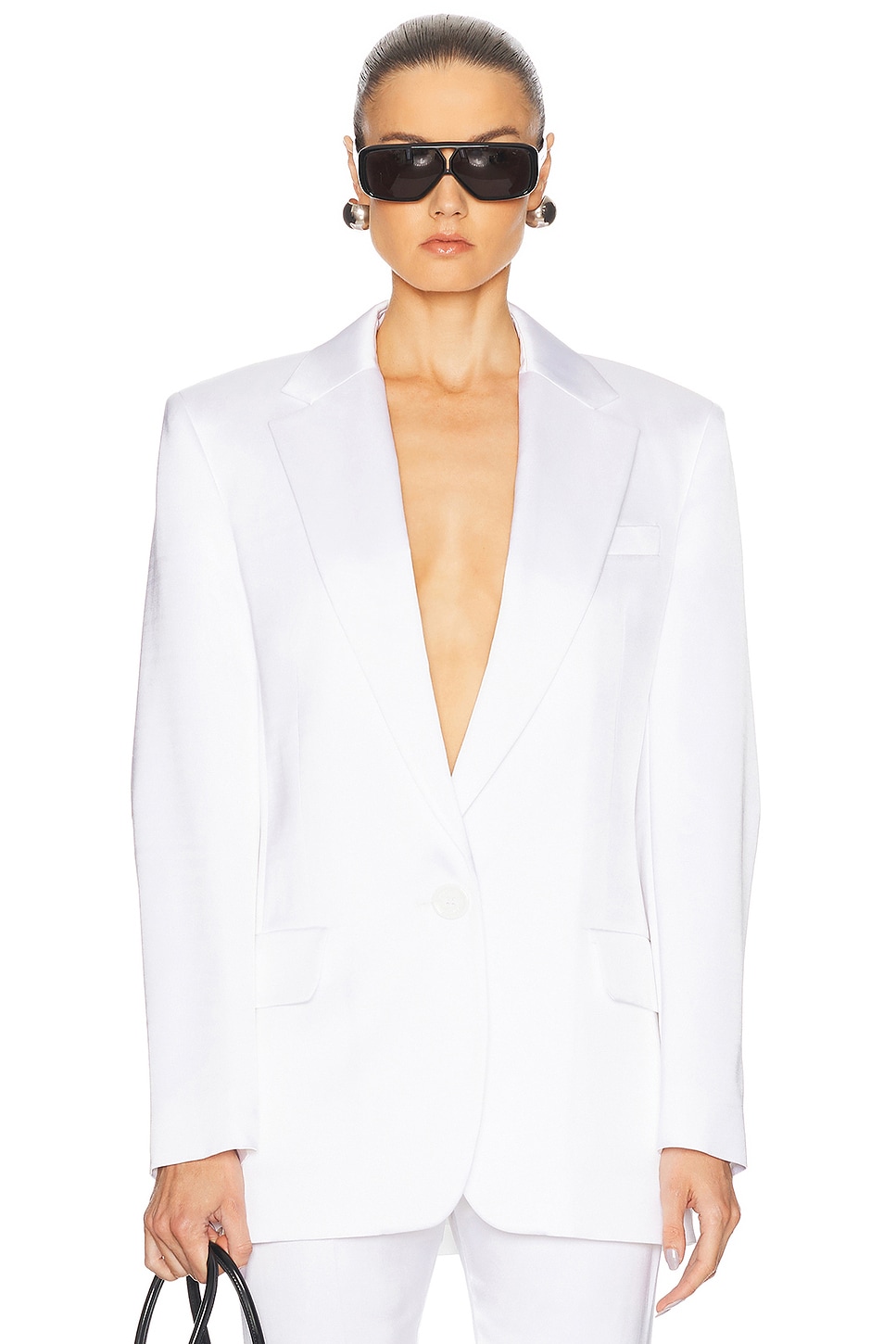 ALEXANDRE VAUTHIER SATIN TAIILORING BLAZER 