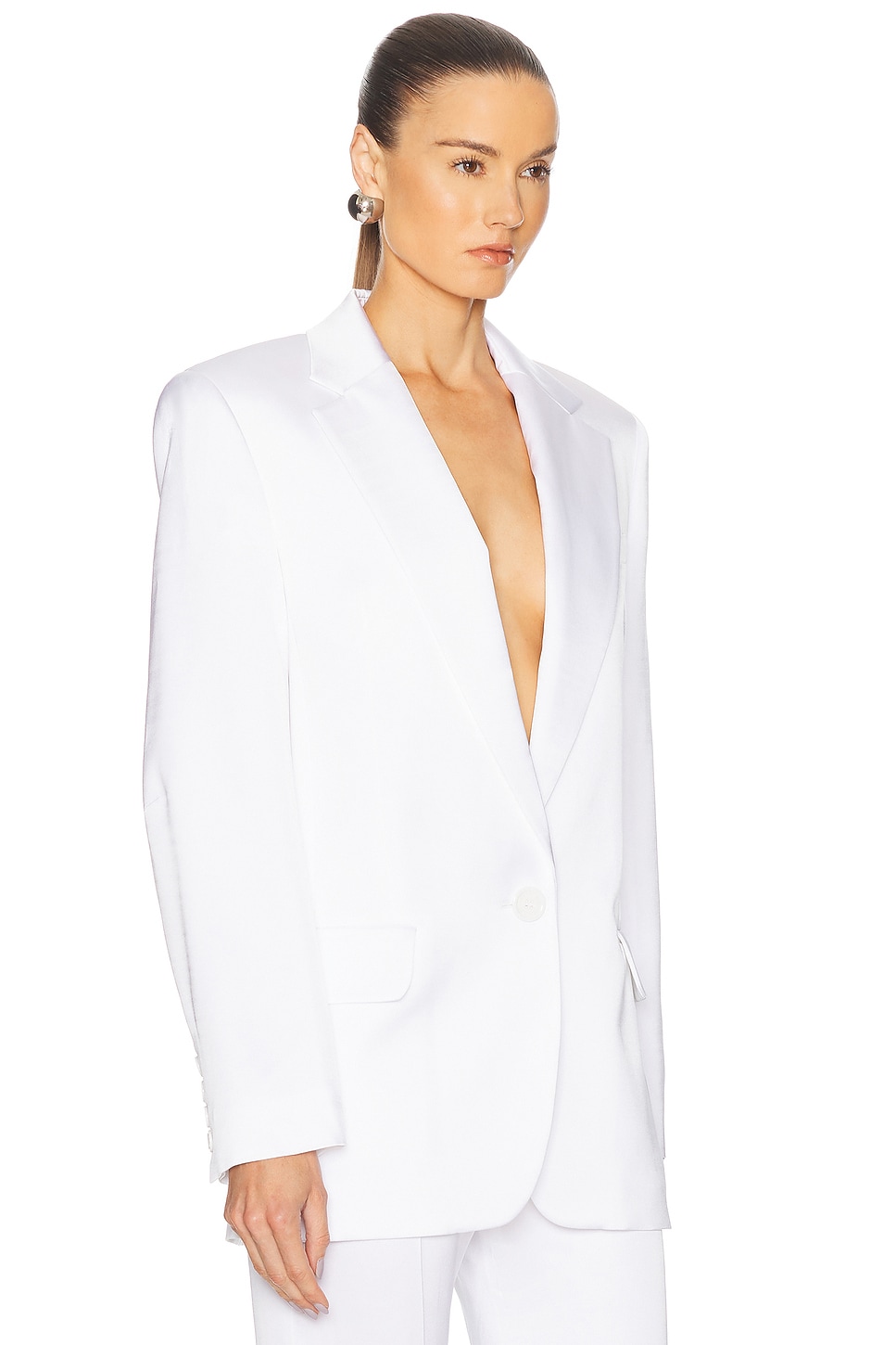 ALEXANDRE VAUTHIER SATIN TAIILORING BLAZER 