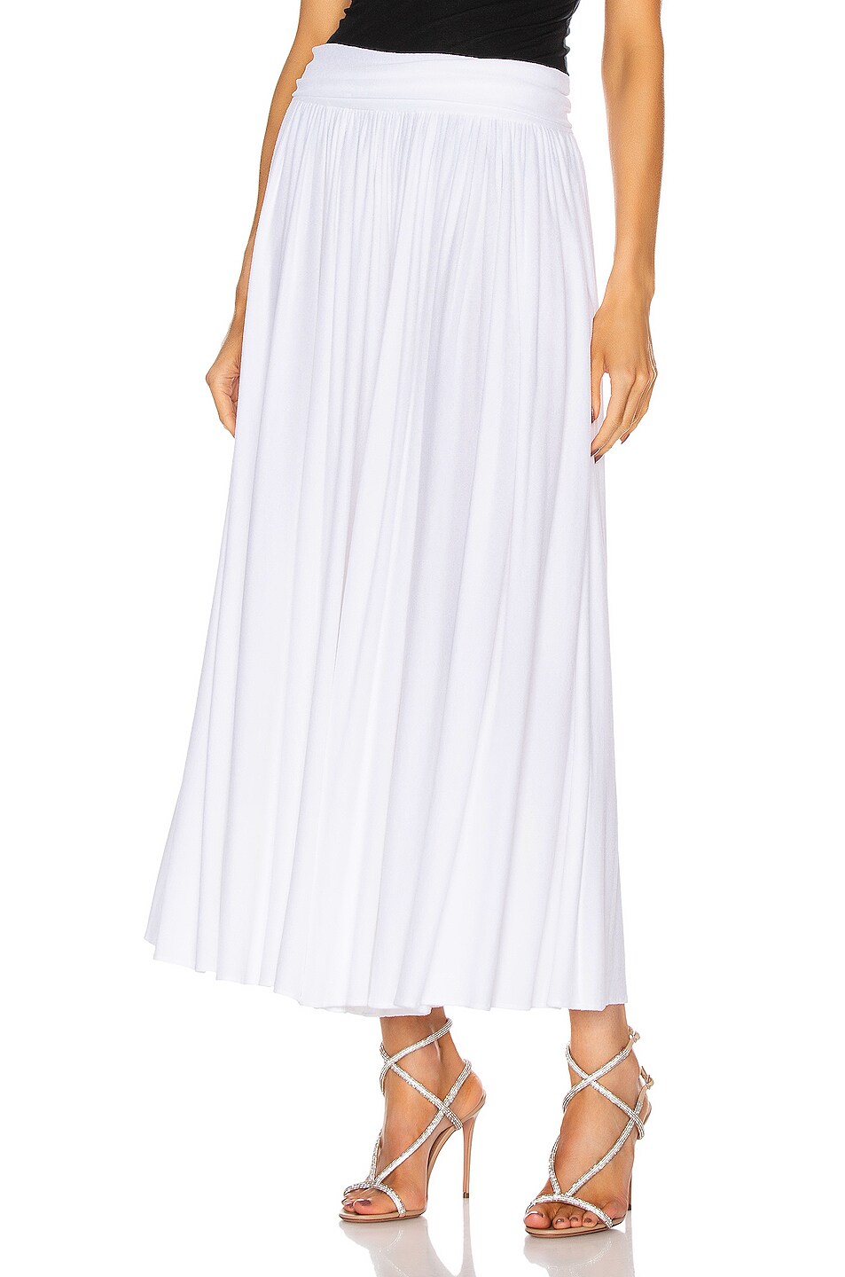 Image 1 of Alexandre Vauthier Terry Flowy Pant in White