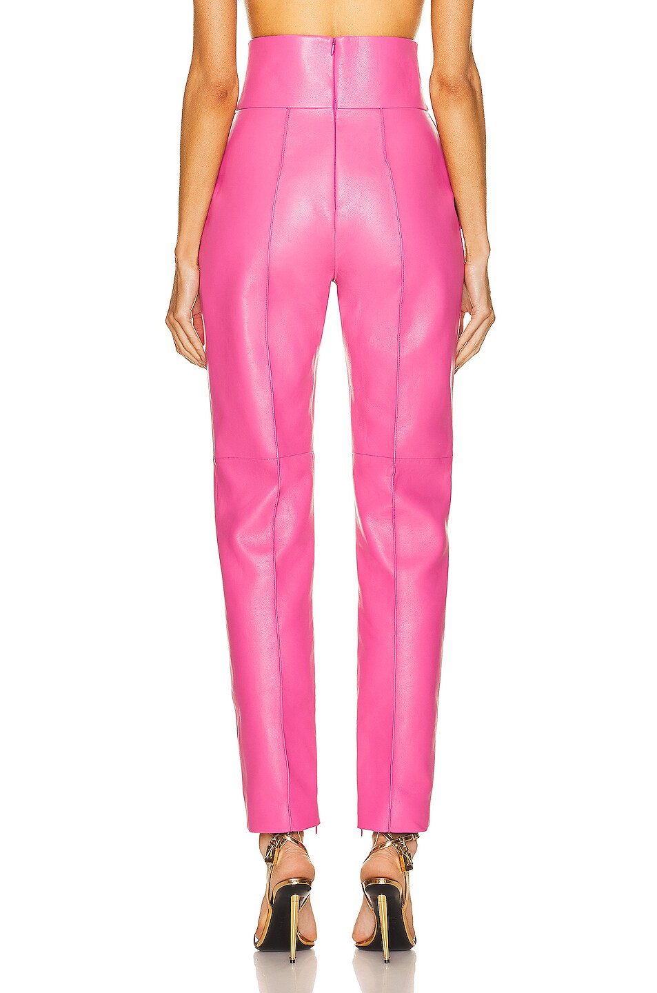 Alexandre Vauthier Leather Pants in Bubblegum | FWRD