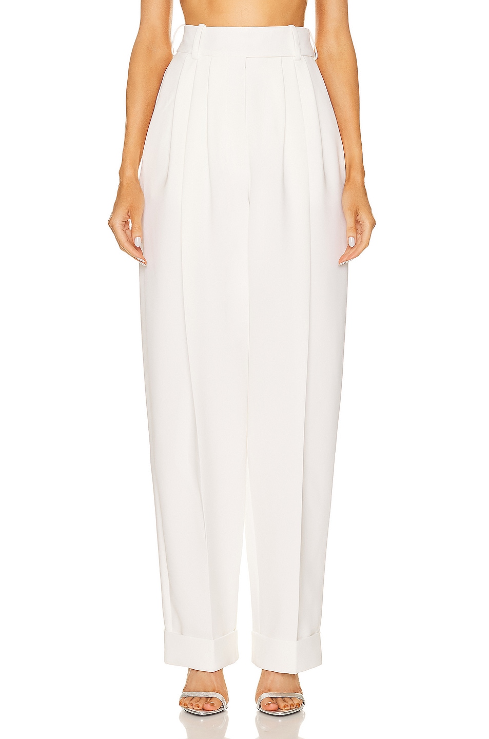 Image 1 of Alexandre Vauthier Couture Edit Boyfriend Pant in Off White
