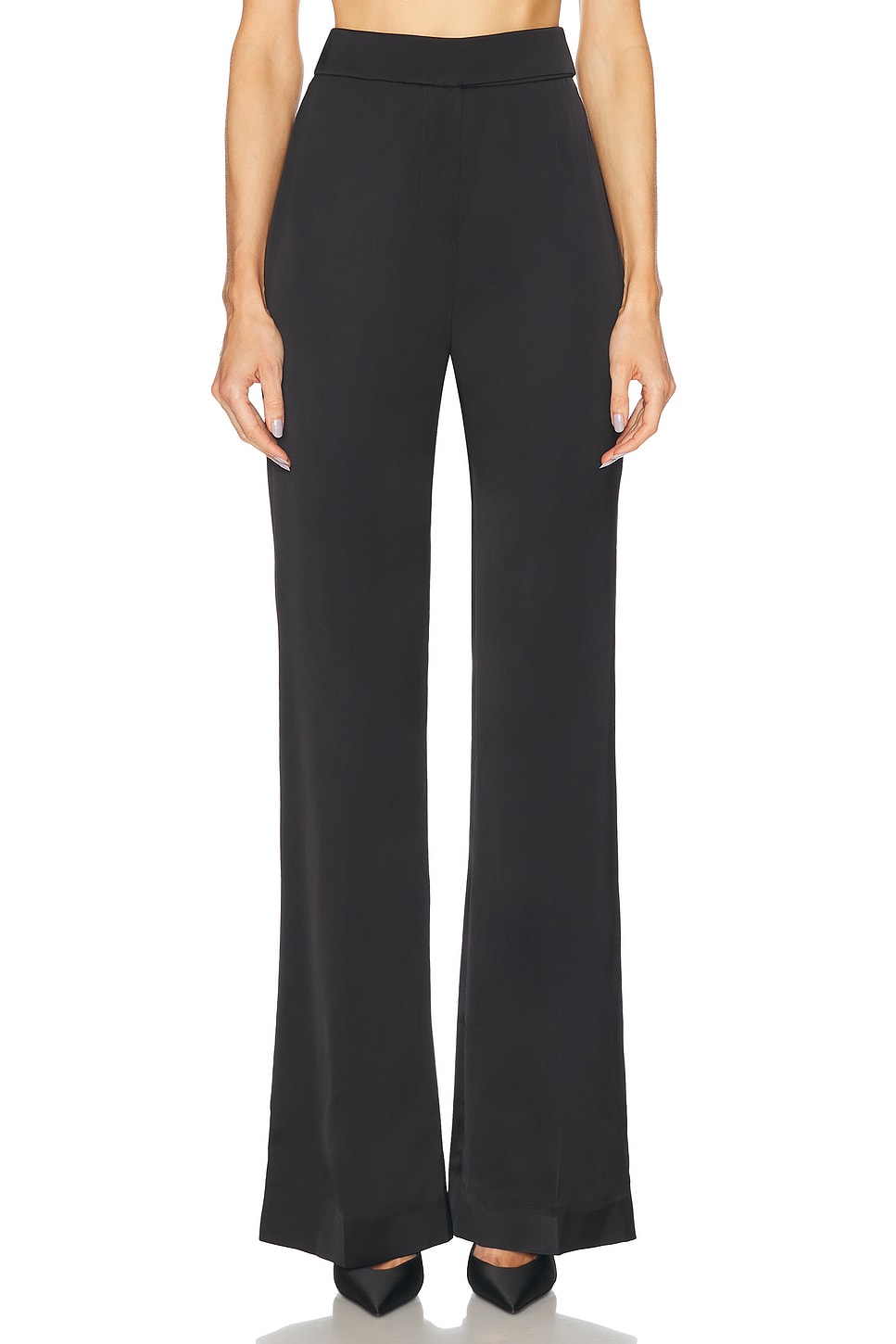 Satin Tailoring Pant in Black