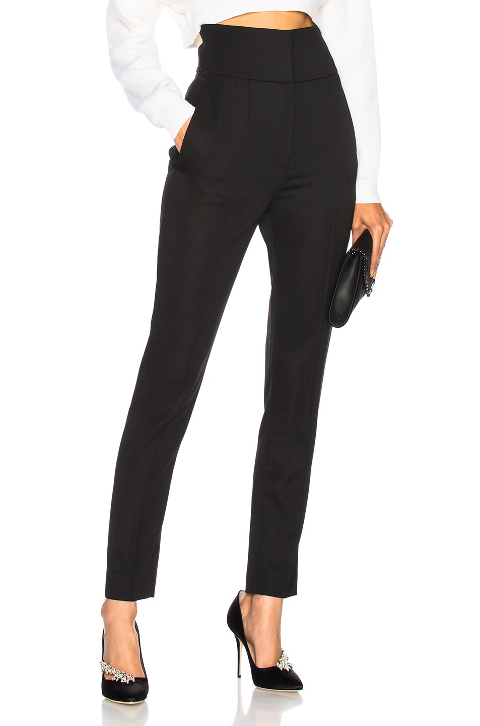 Image 1 of Alexandre Vauthier High Waisted Trousers in Black